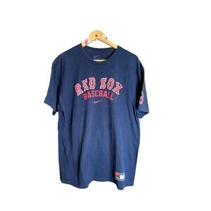 Nike Boston Red Sox Baseball T Shirt Mens Large Navy Blue MLB Athletic
